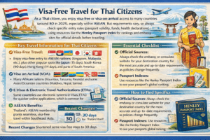 As a Thai citizen, you enjoy visa-free or visa-on-arrival access to many countries (around 80 in 2025)