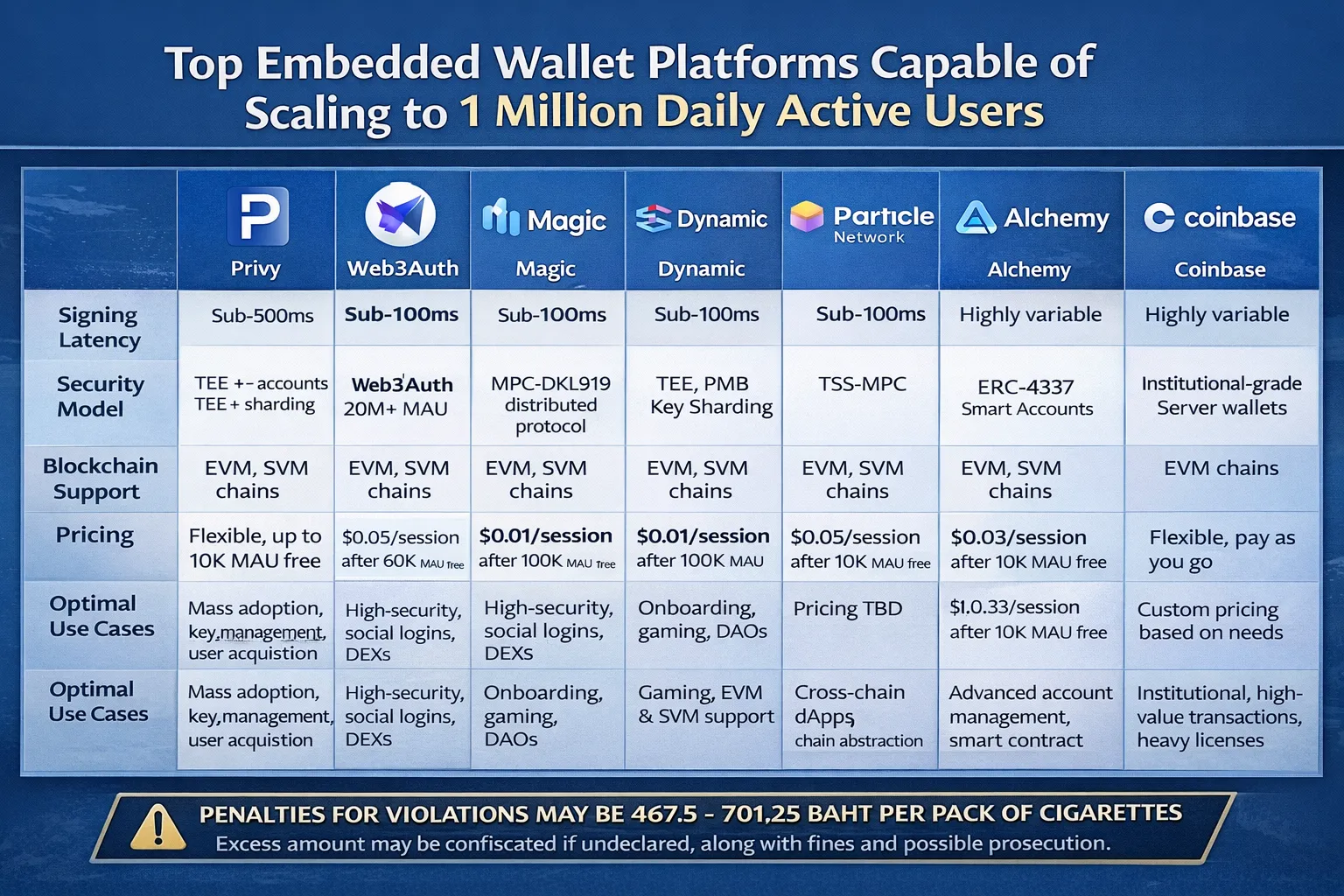 Embedded wallet platform comparison: Privy vs Web3Auth vs Magic DAU scalability