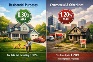 Thailand property tax calculator interface showing transfer fee calculation for 10 million baht property with buyer and seller cost breakdown