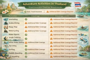Thailand Adventure Activities: Which Need Travel Insurance Coverage