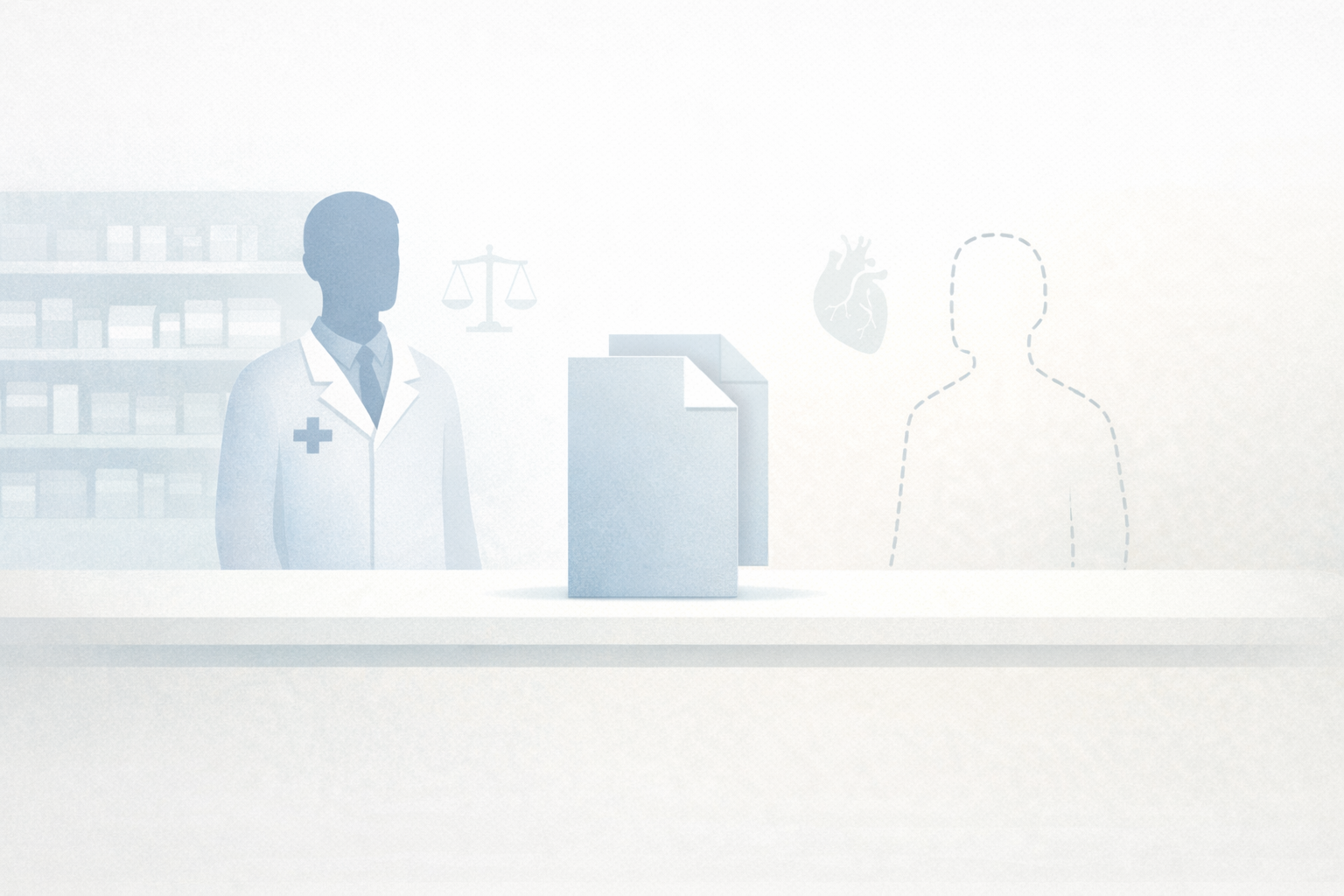 Illustration representing prescription-only medication dispensing in Thailand pharmacies