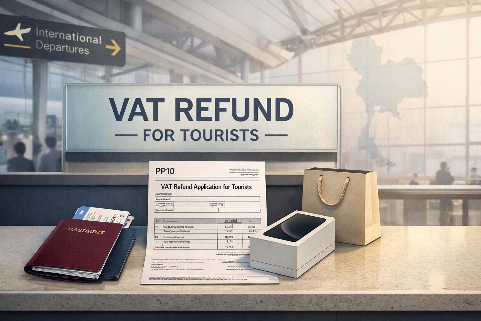 Procédure de remboursement TVA en Thaïlande à l’aéroport avec formulaire PP10 et shopping électronique