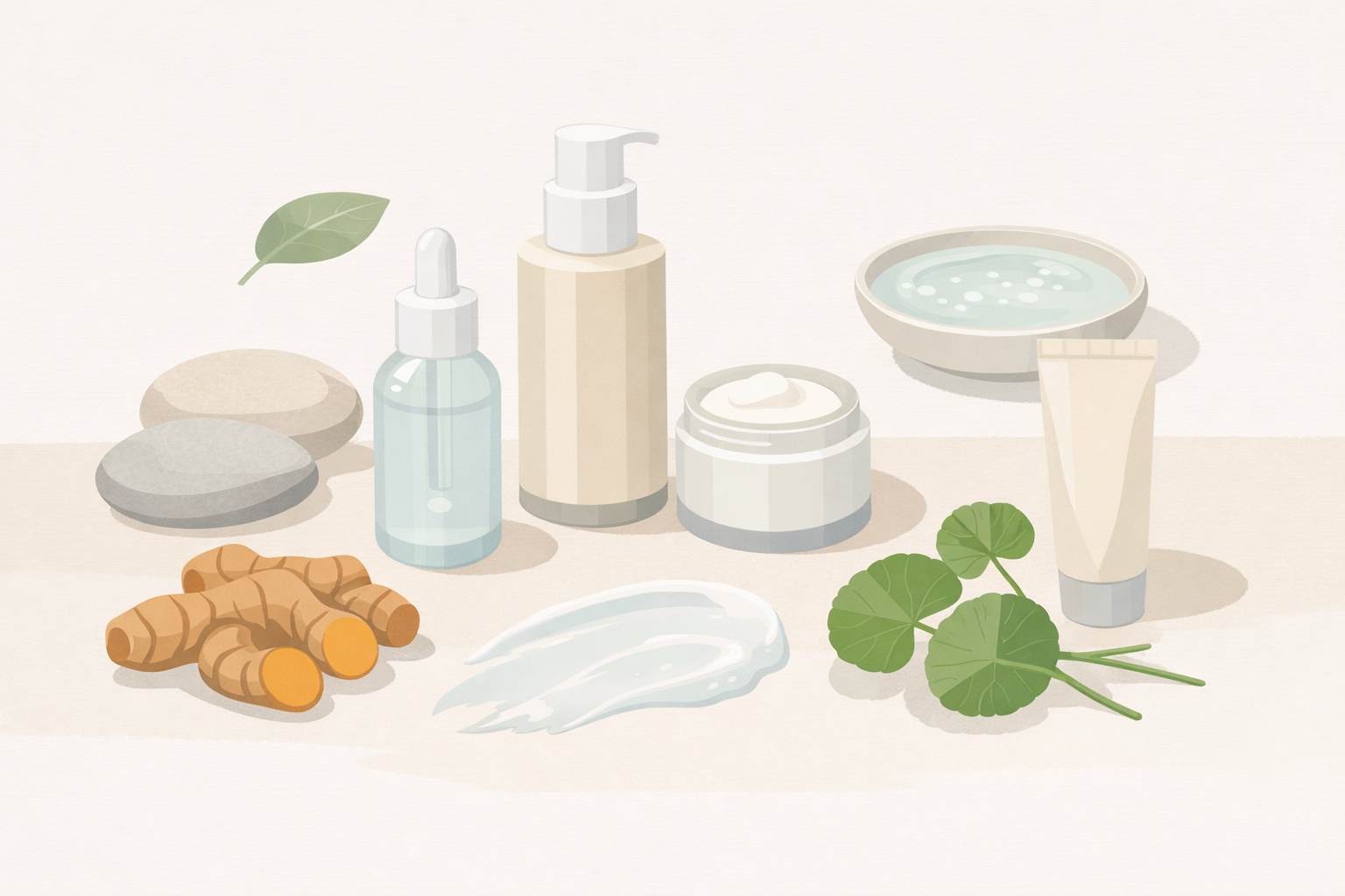 Thai skincare products and herbal ingredients illustrating modern beauty culture in Thailand